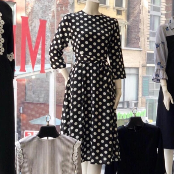 Midi Wrap Belt Polkadot dress - Picture 4 of 6